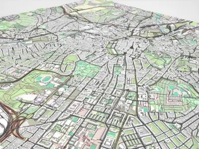 Cityscape Brno Czech Republic 3D model