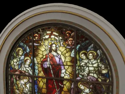 Church Stained Glass Window Low-poly 3D model