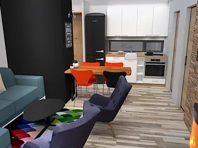 modern vacation house mobile home 3dmodel 3D model