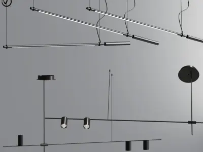 Link LED Pendant Light Collection 3D model