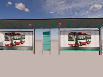 Bus Stop Collections -B7 3D model