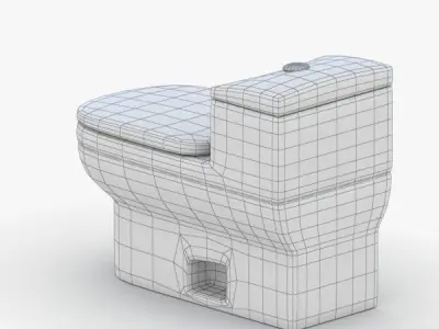 1527 - Toilet Low-poly 3D model