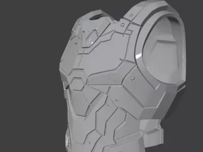 MALE KNIGHTMARE COCKPIT ARMOR 3D print model