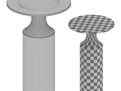 Valter Gunmetal Drink Table Crate and Barrel 3D model