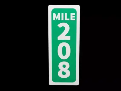 Street Sign Rectangle Narrow Tall Low-poly 3D model