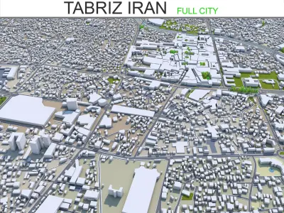 Tabriz city Iran Low-poly 3D model