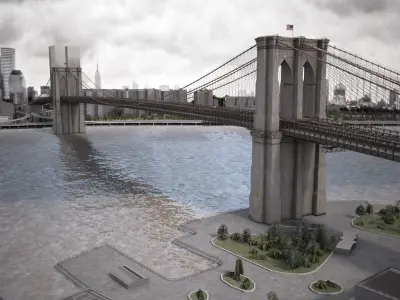 Brooklyn Bridge New York City 3D model