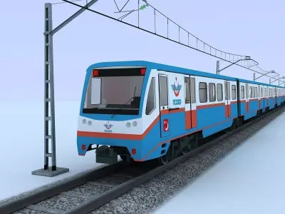 SUBURBAN TRAIN 3D model