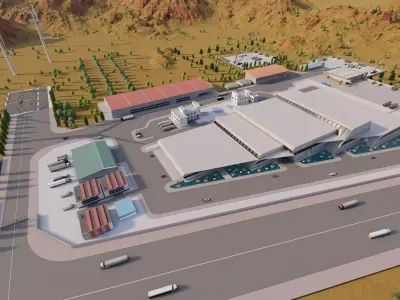 Industrial Factory-Factory building 3D model