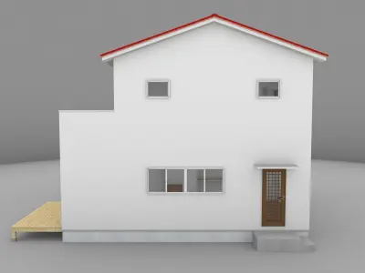 House model for background 21 Low-poly 3D model
