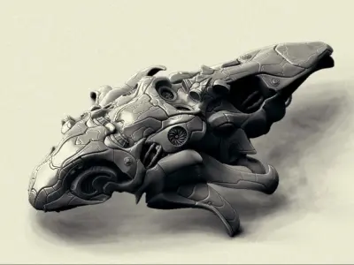 SciFi Spaceship Condor Low-poly 3D model