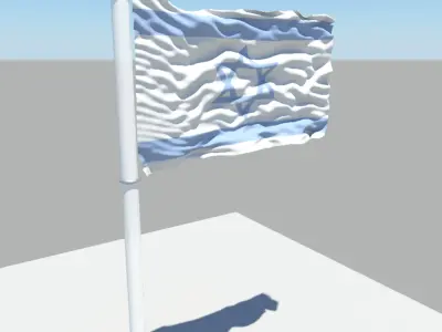 Israel flag 3D model