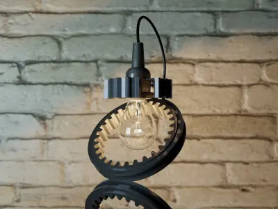 Table lamp from scrap metal Free 3D model