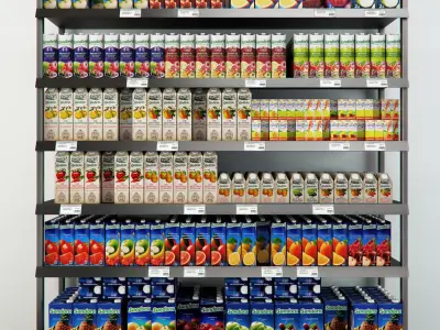 Juice racks 3D model