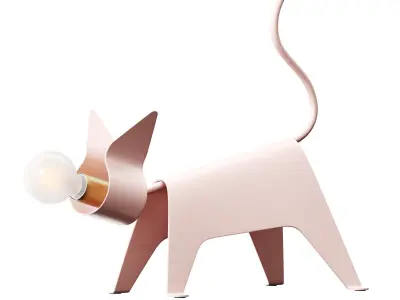 Penelope Modern Industrial Iron Feline Kids Lamp by Jonathan Y 3D model