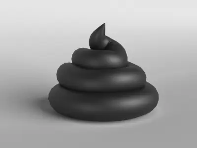 Pile of Poo v1 004 Low-poly 3D model