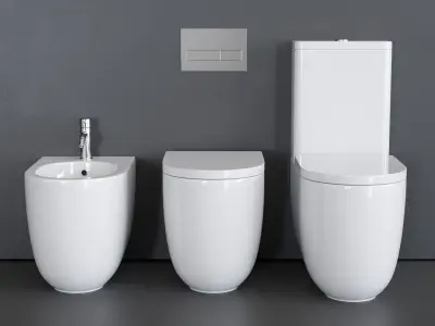 Olympia Ceramica Milady WC Low-poly 3D model