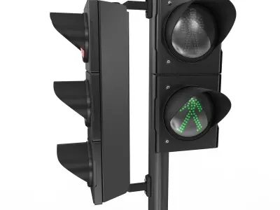 Traffic Light Low-poly 3D model