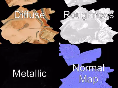 Marbled Wood Texture model pack Texture