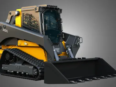 333G Compact Track Loader with Forestry Package - Bucket 3D model