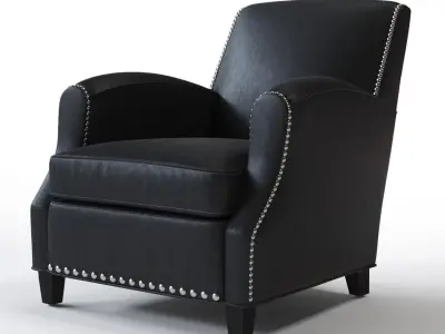 Crate and Barrel Metropole Leather Chair Low-poly 3D model