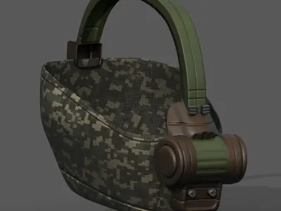 Gas mask respirator scifi military  Low-poly 3D model