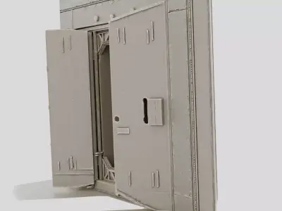 Underground Facility Blast Door Frame for 3D print 3D model