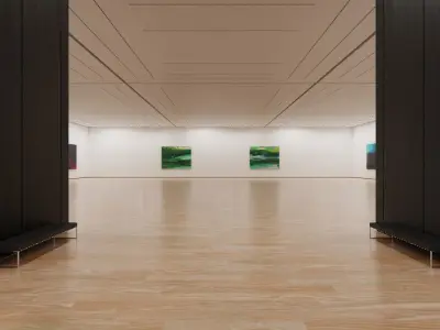 Art Museum Gallery Interior 2 Low-poly 3D model