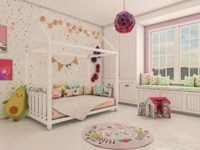 Kids Bedroom Montessori 3D model