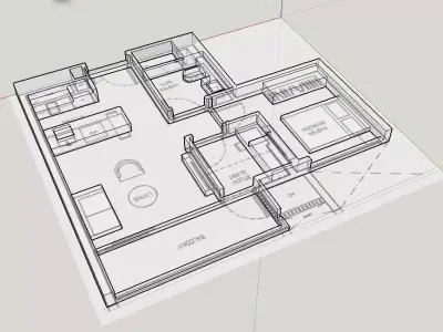 Mini floor plan Free 3D print model