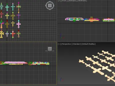 Diamond Cross Pendants Limited Edition Designer Collection 3D print model