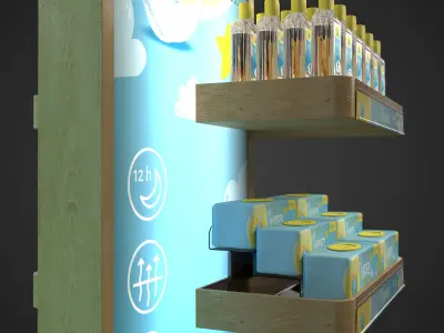 diaper merchandising unit display 3D model