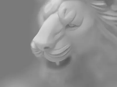 Lions Fountain Majesty Detailed Lion Head Wall Fountain STL  3D print model purchase