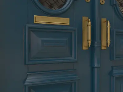Entrance classic door 17 3D model