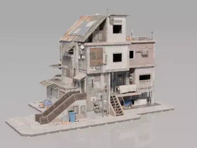 Neighborhood house Building 2 3D model