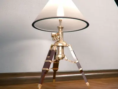 Tripod table lamp 3D model