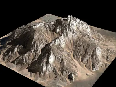 8k Summer Mountain V2 3D model