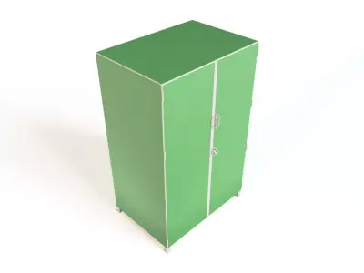 STEEL MATERIAL CABINET Low-poly 3D model