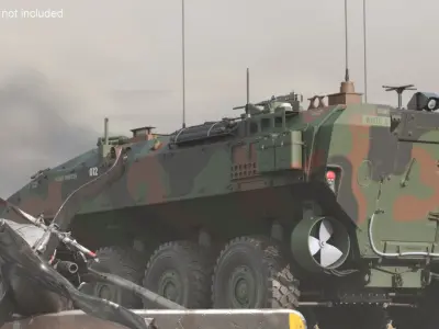  US Amphibious Combat Vehicle ACV Rigged for Maya 