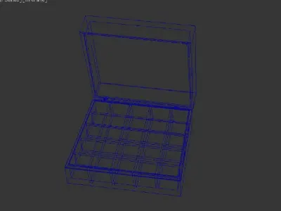 caja con separaciones Free 3D model