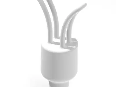 Elegant Flower CFL Bulb 3D print model