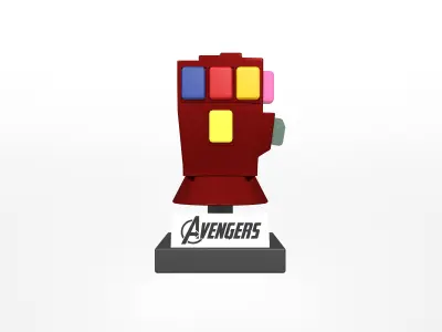 Lego Infinity Gauntlet v3 001 Low-poly 3D model