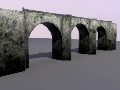 Kirkfieldbank Old Bridge Low-poly 3D model