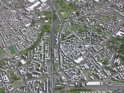 Sosnowiec Low-poly 3D model