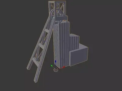 Coal Mine shaft miniature 3D print model