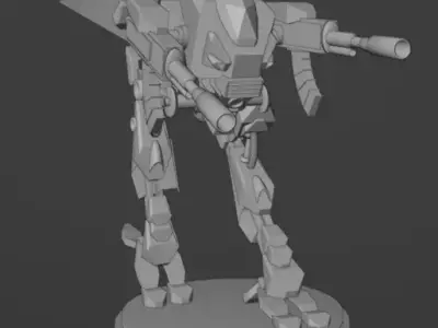 Double Gun Mech 3D model
