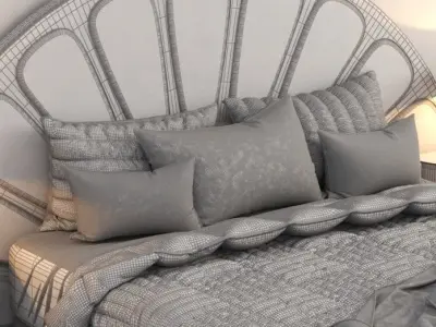 Modern Bed for bedroom 3D model