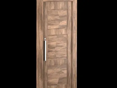 Interior-exterior Wooden Door 3D model buy