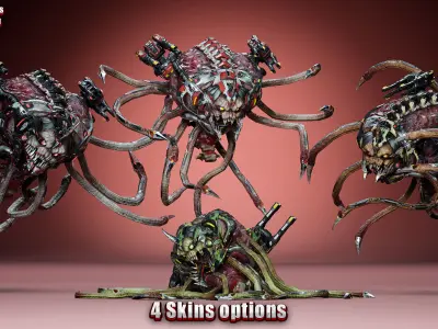 Cyborg Brain Low-poly 3D model