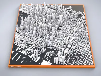 Cityscape New York USA 3D model